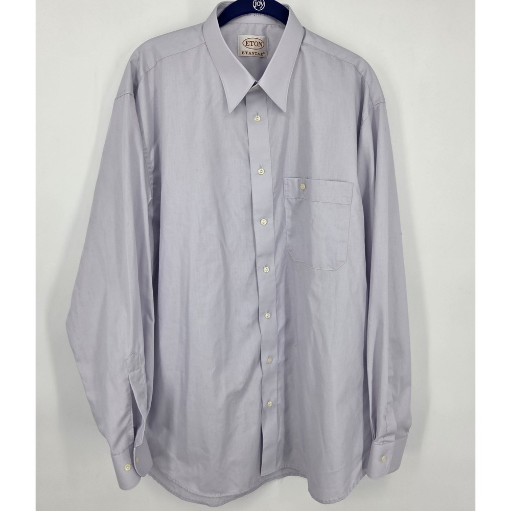 Eton Etastar Men's 43/17 Light Purple Long Sleeve Dress Shirt